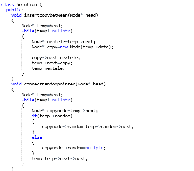 ManiyaVed's tweet photo. 🧠 Day 70 of the #gfg160 DSA Challenge!

📌 Problem: Clone a Linked List with next and random pointers
⚙️ Time Complexity: O(n)
🧠 Space Complexity: O(1) (excluding space for output)
#GeekStreak2025 #LinkedList #CloneList #RandomPointer #DeepCopy https://t.co/TJQGN2F3ZG