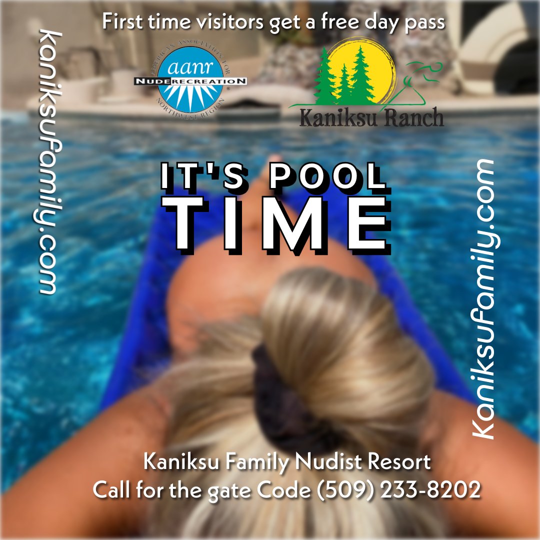 ranch40160's tweet photo. The weather is great! Come and refresh yourself in our heated pool. #kaniksuranchofficial #kaniksuranch #nudist #aanrNW https://t.co/ZYWRB2E71y