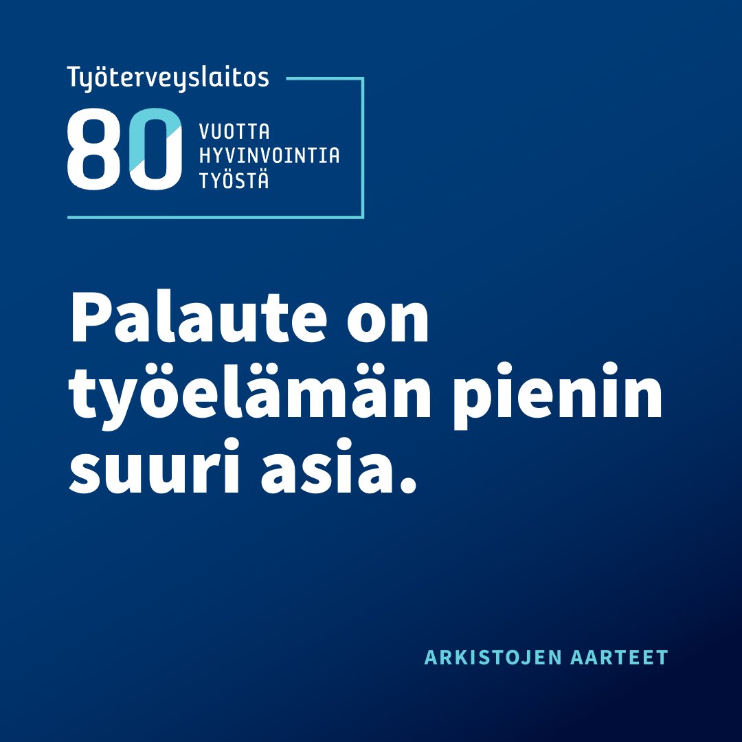 Työterveyslaitos (@tyoterveys) on Twitter photo Palaute on merkki siitä, että ihmisen työ huomataan 💎
Parhaimmillaan palaute energisoi, synnyttää työn imua ja kannustaa kehittymään. Monella työpaikalla se on kuitenkin käyttämätön voimavara, sanoo tutkimusprofessori <a href="/jari_hakanen/">Jari J Hakanen</a>.
🔗 Lue lisää <a href="/tyopiste/">Työpiste-lehti</a>-verkkolehdestä: Palaute on merkki siitä, että ihmisen työ huomataan 💎
Parhaimmillaan palaute energisoi, synnyttää työn imua ja kannustaa kehittymään. Monella työpaikalla se on kuitenkin käyttämätön voimavara, sanoo tutkimusprofessori <a href="/jari_hakanen/">Jari J Hakanen</a>.
🔗 Lue lisää <a href="/tyopiste/">Työpiste-lehti</a>-verkkolehdestä: