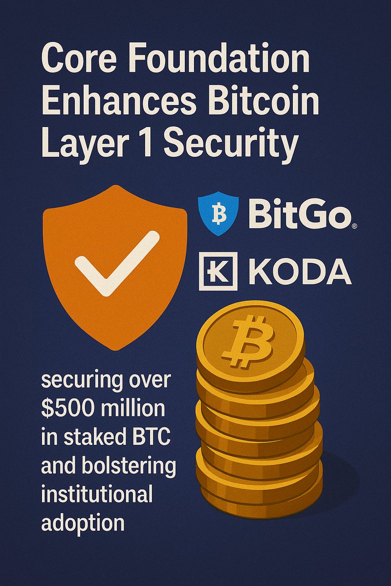 fredex_techs's tweet image. 🔒 Core Foundation Enhances Bitcoin Layer 1 Security

Core Foundation has integrated BitGo and KODA as validators for its Bitcoin Layer 1, securing over $500 million in staked BTC and bolstering institutional adoption.

#BitcoinSecurity #CoreFoundation #InstitutionalCrypto