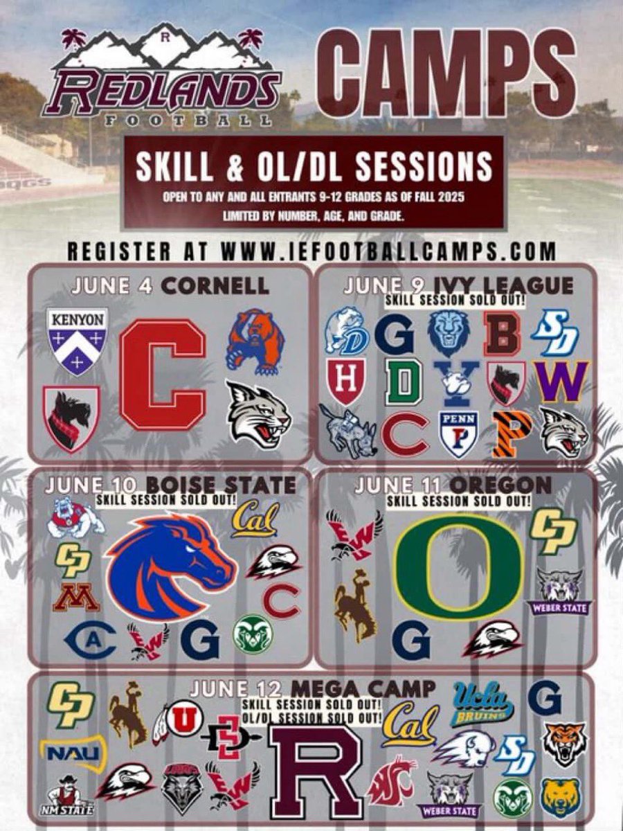 Dominic Gonzalez (@dominicg64) on Twitter photo Canโt wait to attend this yearโs university of Redlands camp on June 10th & June 12th ready to ball out <a href="/CoachJohnson32_/">Coach Niko Johnson</a> <a href="/Kmine4/">Kory Minor</a> <a href="/Coach_Portis/">Greg Portis</a> <a href="/CoachChuy67/">Mr. Jesus Hernandez</a> <a href="/amat_football/">Bishop Amat Football</a> <a href="/coachjack8587/">Jermaine Jackson</a> Canโt wait to attend this yearโs university of Redlands camp on June 10th & June 12th ready to ball out <a href="/CoachJohnson32_/">Coach Niko Johnson</a> <a href="/Kmine4/">Kory Minor</a> <a href="/Coach_Portis/">Greg Portis</a> <a href="/CoachChuy67/">Mr. Jesus Hernandez</a> <a href="/amat_football/">Bishop Amat Football</a> <a href="/coachjack8587/">Jermaine Jackson</a>
