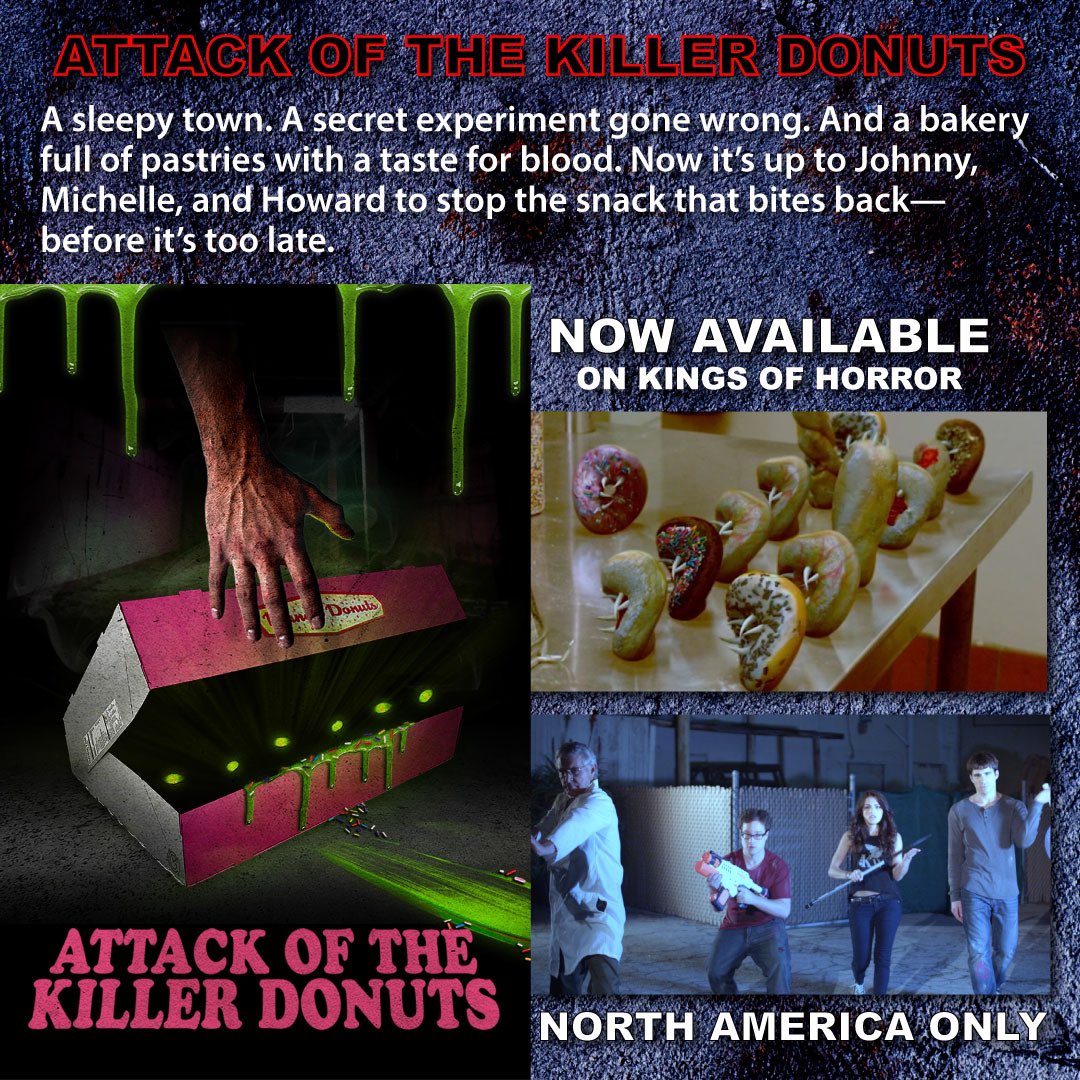 🍩 HAPPY #nationaldoughnutday, HORROR FANS! 🍩

🎬 Watch the gloriously ridiculous Attack of the Killer Donuts right now on Kings of Horror!
👉 youtu.be/R4KrFNWrmc4

Take a pic of you with your donut today and tag us using #KOHDonut