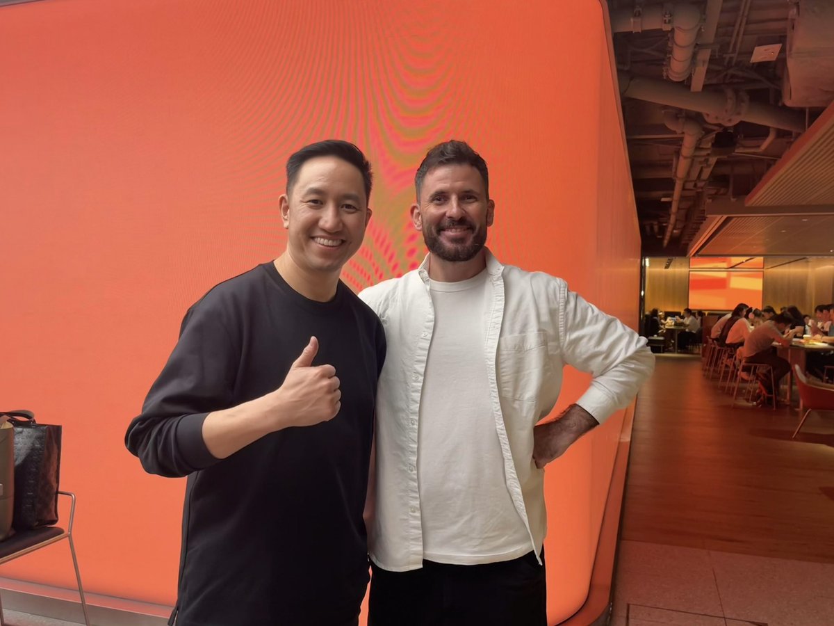 Wayne and David in front of our “Mood-Engine” at <a href="/HongMcdonalds/">McDonalds Hong Kong</a>