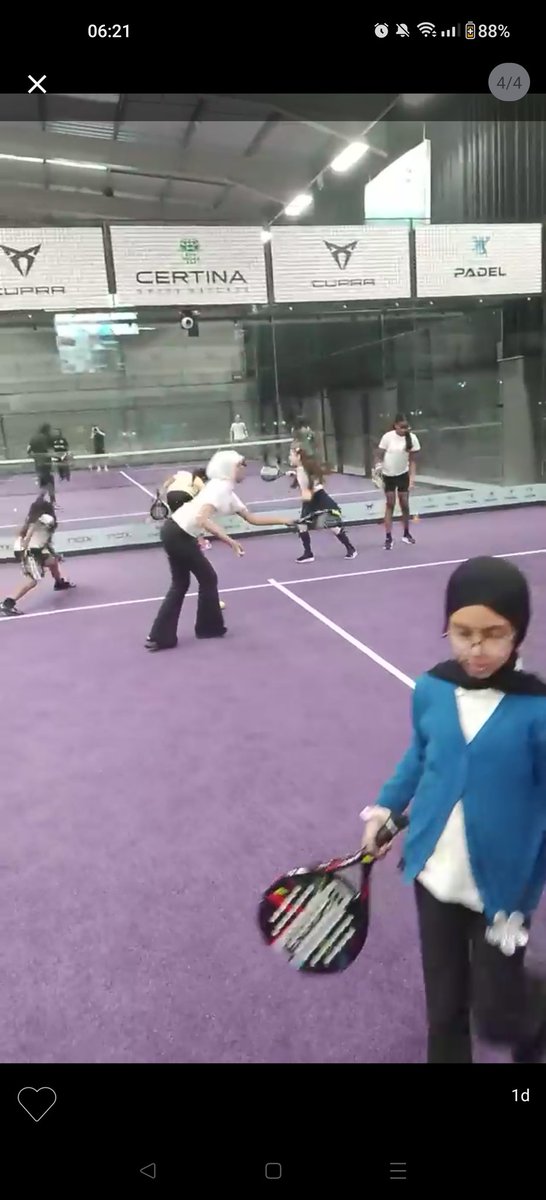 Year 5 playing padel ball at rocket padel!