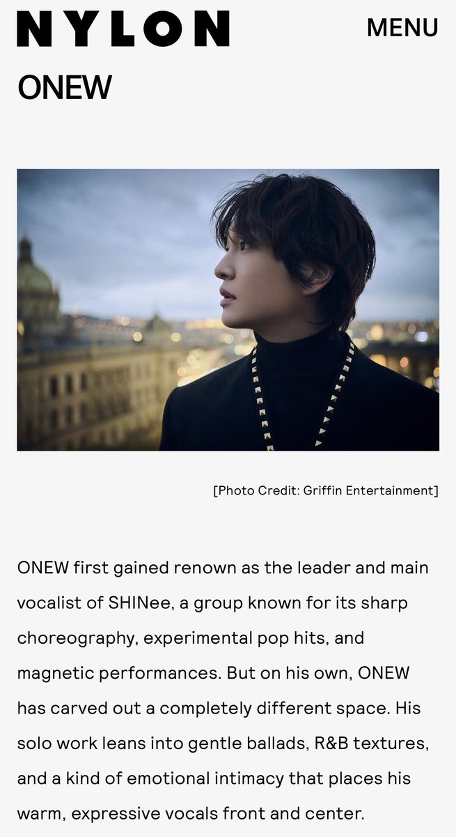 Onew was mentioned in Nylon Magazine as one of 5 KPOP icons going through their second golden age! We agree with every word and can't wait to see where this journey leads for Onew and Jjinggus! 

👉 nylon.com/entertainment/…

Don't forget to read and share the article 🩵

샤이니