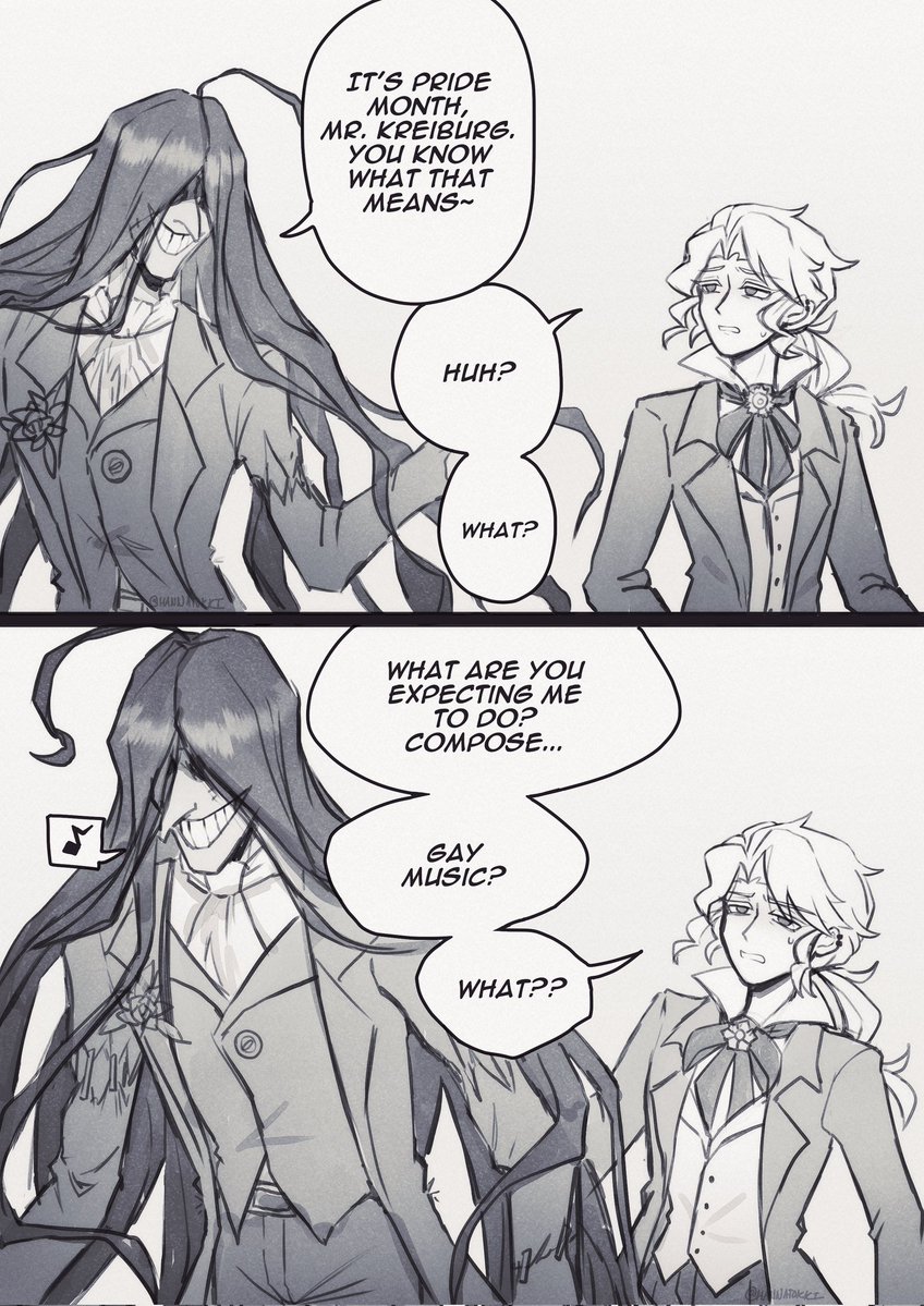 🎻 &amp; 🎹 discuss pride month

I'm a bit late to this but I wanted to draw Antonio and Frederick in this so badly
-
#idvfanart #idv