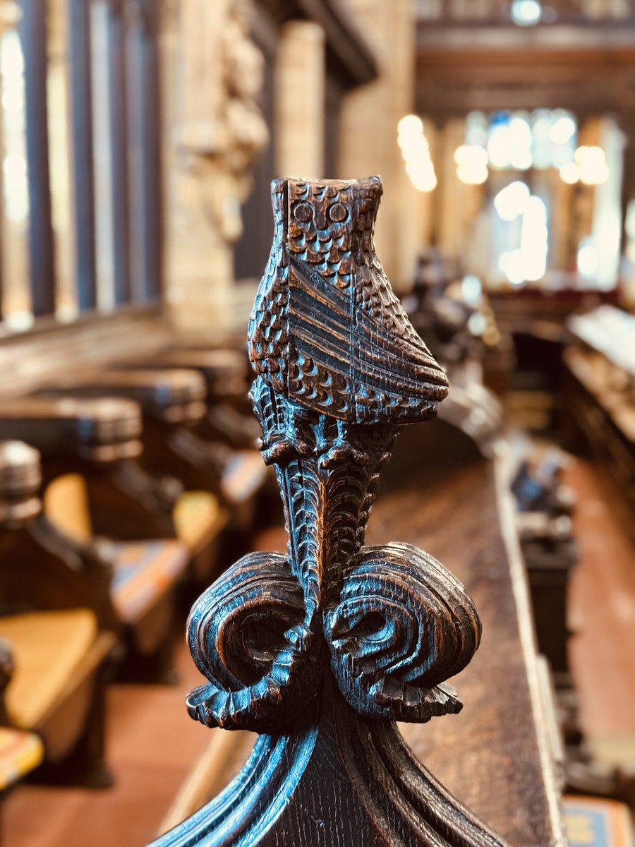 🦉Remarkably comforting.🦉
An owl, perched within the choir stalls at Wakefield Cathedral. A watchful presence in oak - part sentinel - holding the glacial sweep of centuries in its carved gaze.