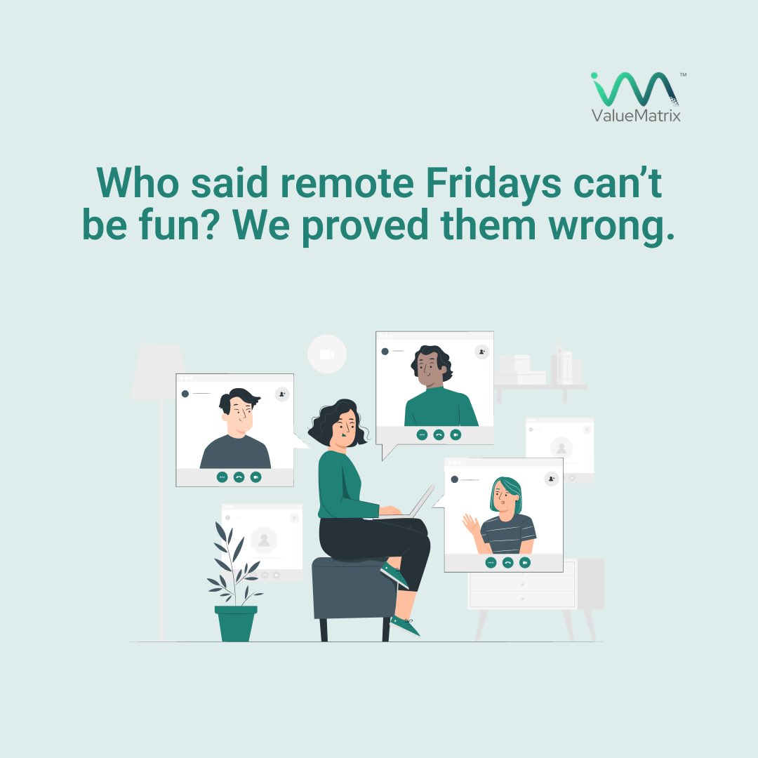 ValueMatrix_AI's tweet image. You thought Fridays couldn’t be fun when working remotely?
Plot twist: They’re sometimes even better.
#FunFriday #RemoteWorkVibes #TeamCulture #VirtualTeamFun #RemoteButConnected