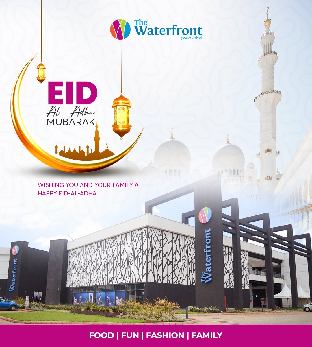 The Waterfront Karen (@waterfront_ke) on Twitter photo Eid Al-Adha Mubarak!
From all of us at <a href="/Waterfront_KE/">The Waterfront Karen</a>, we wish you and your family a joyous and blessed Eid filled with peace, love, and prosperity.
Come celebrate with us - enjoy great food, fun, fashion, and family time!
#EidAlAdha #EidMubarak #EidVibes #NairobiEvents Eid Al-Adha Mubarak!
From all of us at <a href="/Waterfront_KE/">The Waterfront Karen</a>, we wish you and your family a joyous and blessed Eid filled with peace, love, and prosperity.
Come celebrate with us - enjoy great food, fun, fashion, and family time!
#EidAlAdha #EidMubarak #EidVibes #NairobiEvents