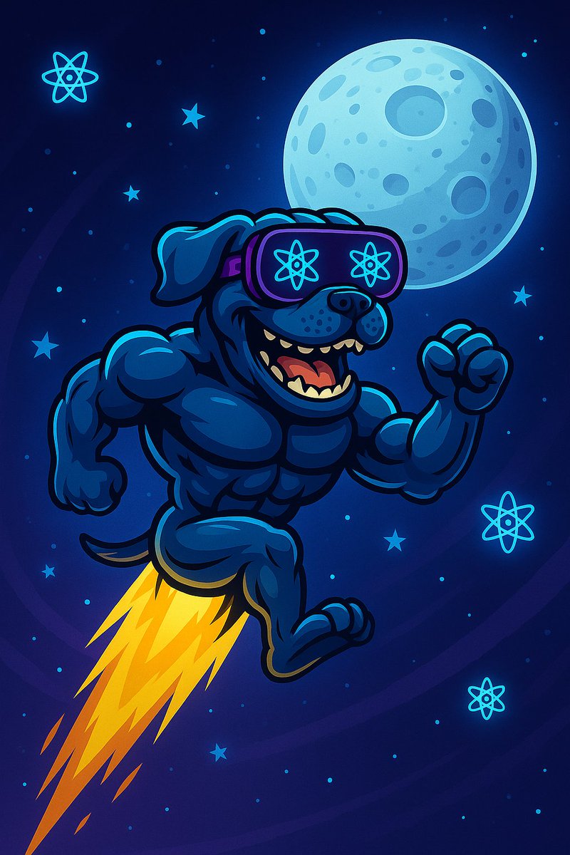 Muscles, atoms, and moon missions. Nothing can stop him now! 💪🌌🌕
#MemeCoin #ToTheMoon #CryptoDog #Web3Vibes