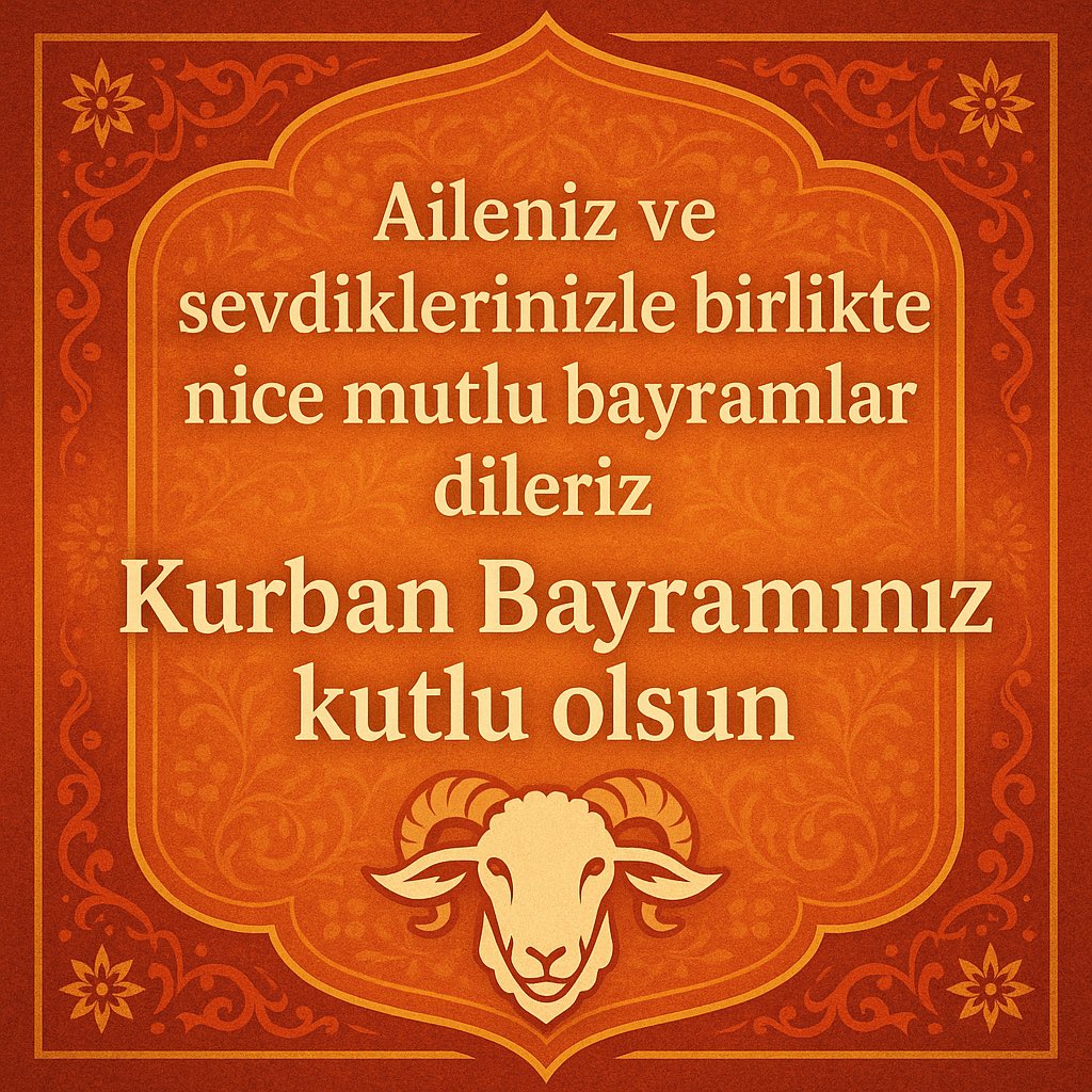 Aileniz ve sevdiklerinizle birlikte nice mutlu bayramlar dileriz. 

#Kurban Bayramınız kutlu olsun.
<a href="/bbicer/">Buse Biçer Akbaş</a> <a href="/SAS_Corporate/">Strategic Advisory Services</a> 
 #EidulAdha2025
#KurbanBayramı