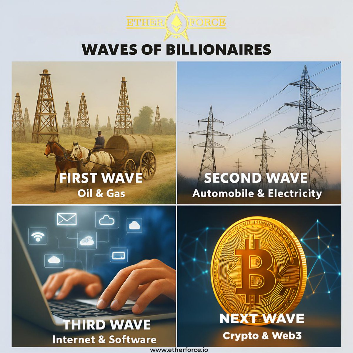 Ether_force's tweet photo. 🚀 The next billionaire wave is here: #Crypto &amp; #Web3 🌐
Don’t watch it happen — be part of it with #EtherForce 💥

🌍 https://t.co/R8Or6LLQ8Y

#Bitcoin #DeFi #Blockchain #Web3Revolution https://t.co/fsc6BsefTh