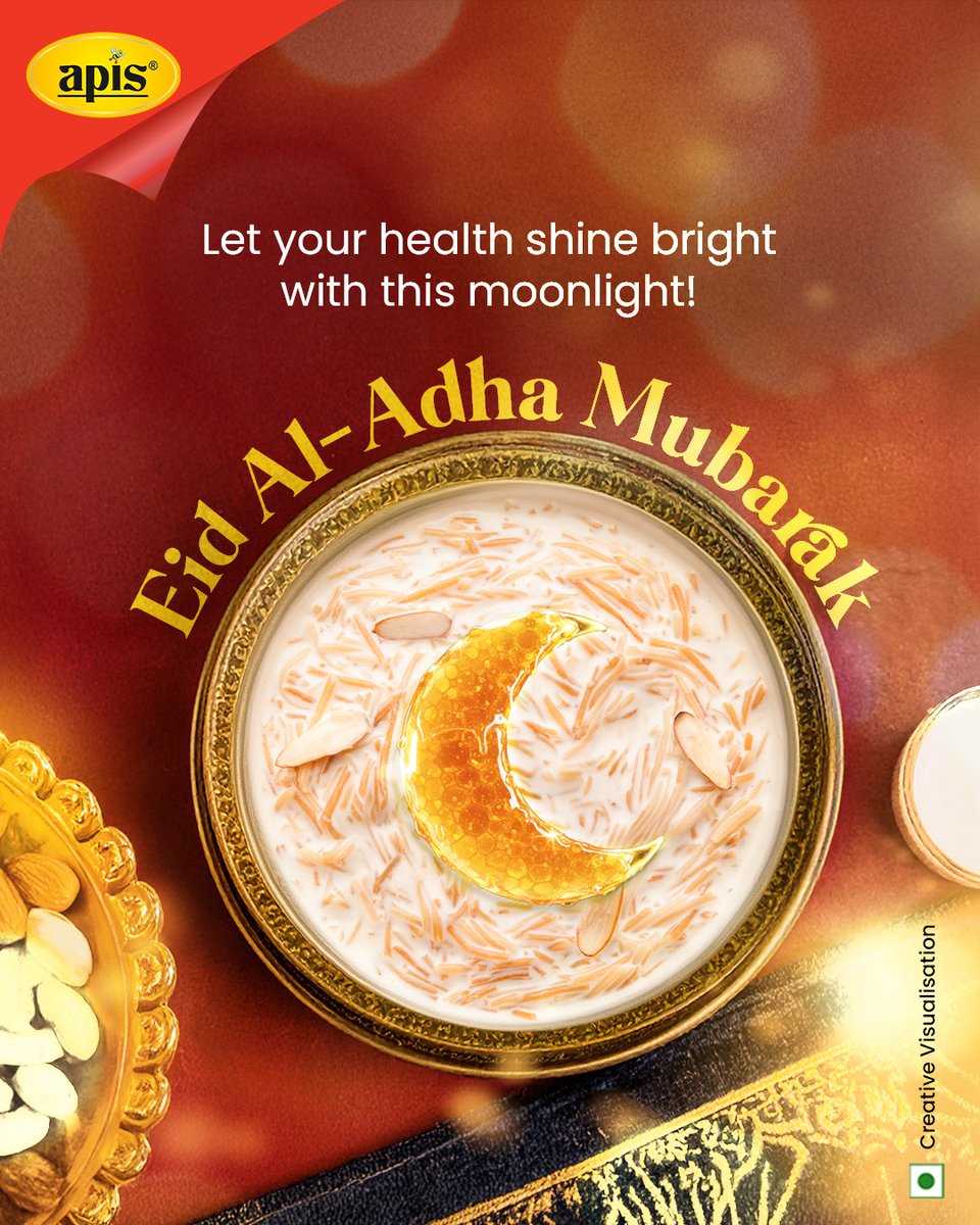 A bowl full of blessings and a crescent of health to Celebrate this Eid with natural sweetness and good health.

#apisindia #apishoney #EidAlAdhaMubarak #NaturallySweetWithApis #switchtonaturalsweetener #naturalsweetener #eidmubarak #organichoney #vermicelli #festivalvibes