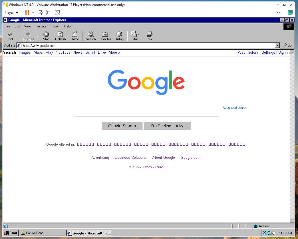 Here is a blast from the past - got a Windows NT 4.0 working in VM 😀