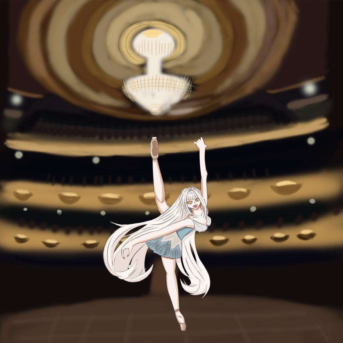 zeonsang's tweet photo. Blanc ballet 🐰
#nikke #art #ballet #Blanc #Rabbit #background https://t.co/gsZH7VvJ62