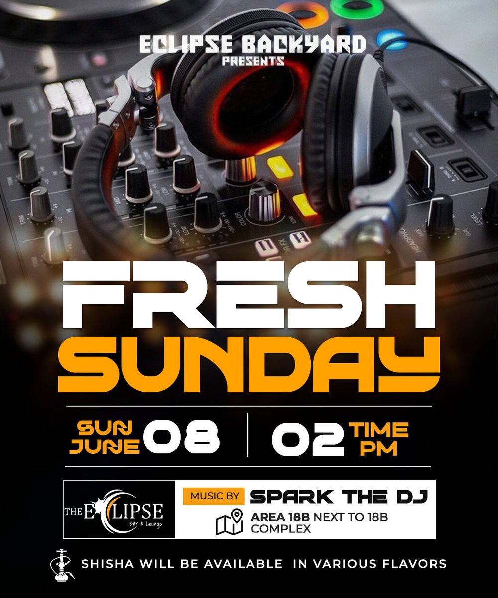 Loki_Megaa's tweet photo. Eclipse Backyard Presents
Fresh Sunday is Here 🔥
Sunday 08 June 2025
2pm
📍Area 18B Next to 18B Complex
#EclipseBackyard
#FreshSunday
#Area18B https://t.co/jKTDsQQbEi