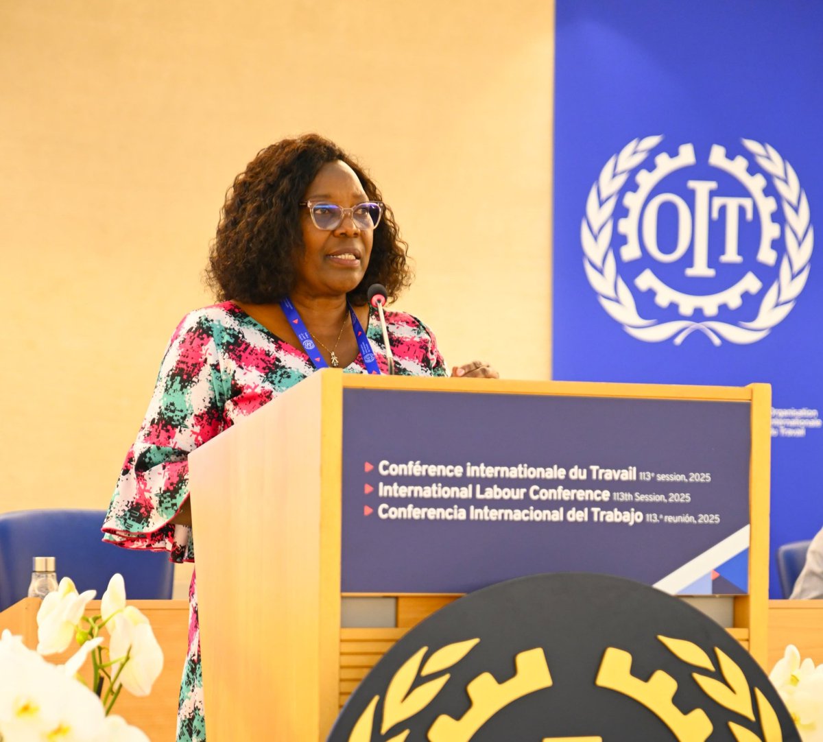 Ms.Jacqueline Mugo President of the International Organisation of Employers and Executive Director and CEO of FKE with the Kenya delegation at the International Labour Conference (ILC)