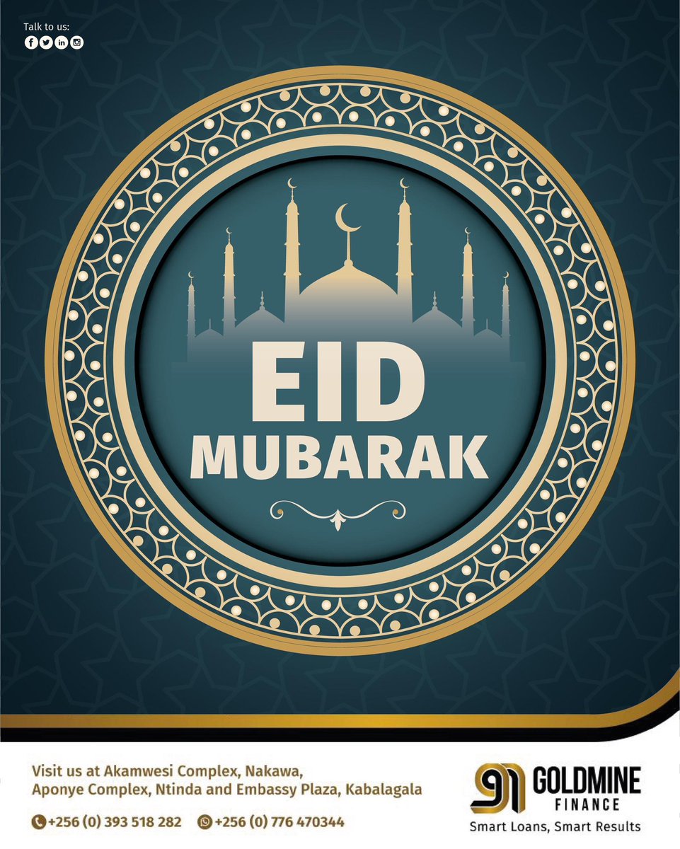 ✨ Happy Eid Mubarak Goldmine Finance!

May this blessed day bring peace, joy, and prosperity to you and your loved ones🌙

#EidMubarak