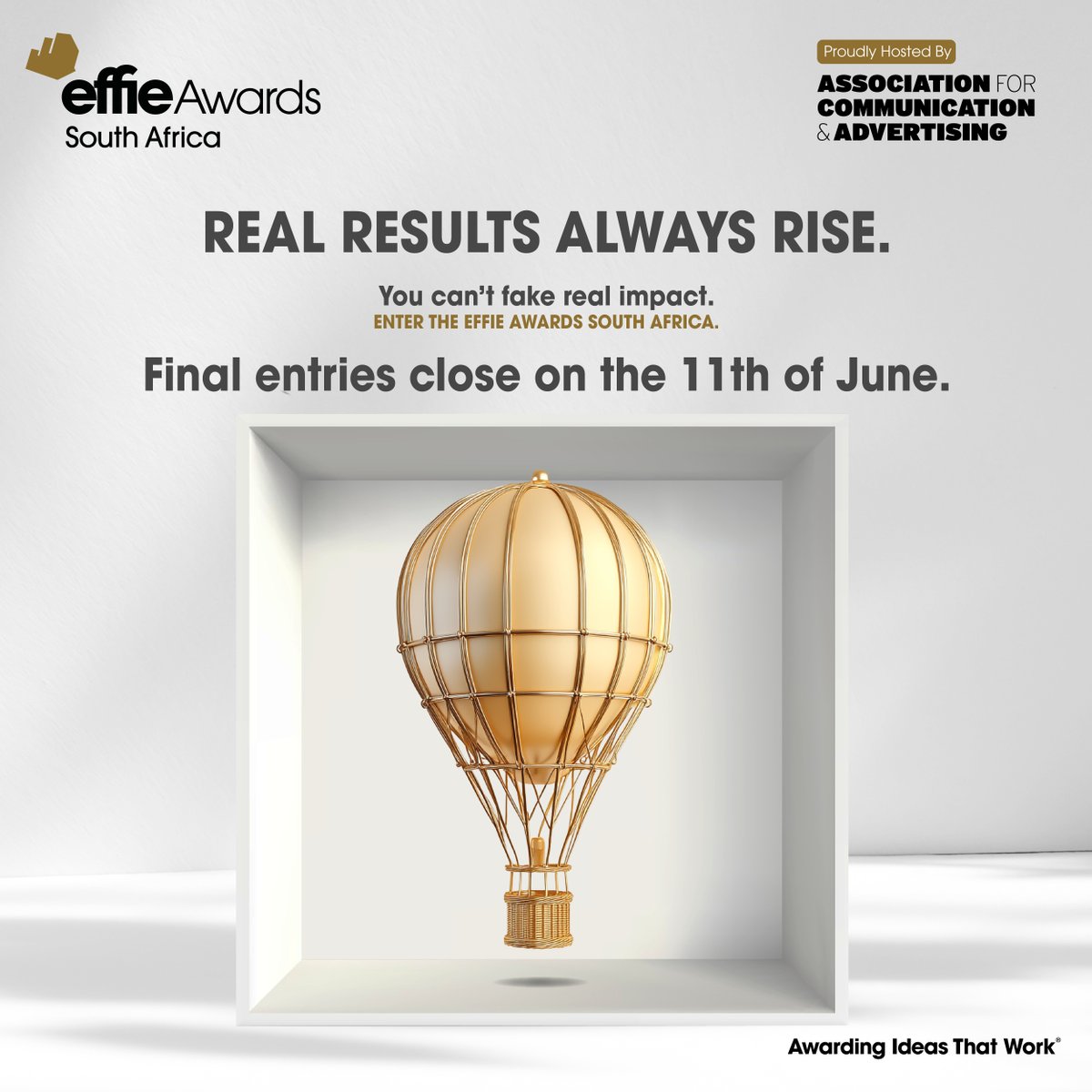 Show us your campaigns aren’t full of hot air. 

Raise the bar and enter the Effie Awards, the benchmark for marketing effectiveness. 

FINAL DEADLINE: 11 June. Enter 👉effieawards.co.za/how-to-enter/

#EffieAwardsSA #EffectiveMarketing