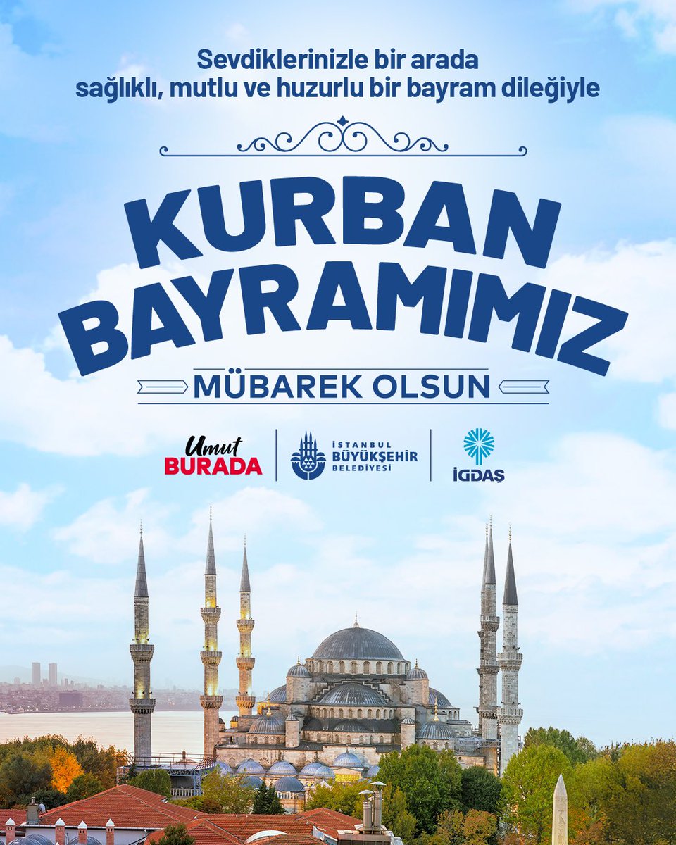 Sevdiklerinizle bir arada sağlıklı, huzurlu ve mutlu bir bayram dileğiyle… Kurban Bayramımız mübarek olsun.