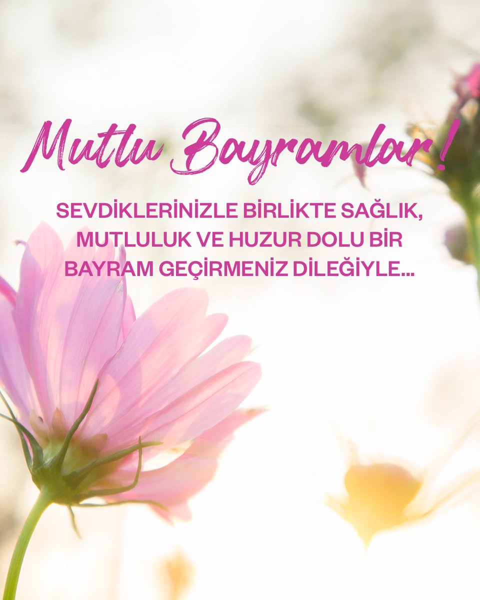 Mutluluk ve huzur dolu bir bayram geçirmeniz dileğiyle... İyi bayramlar!