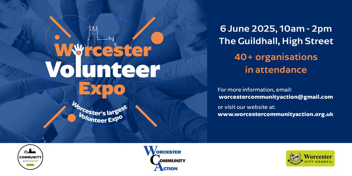 Worcester City Council (@myworcester) on Twitter photo 🌟 Discover, connect & make a difference!
Join us TODAY at the Worcester Volunteer Expo 2025 – 10am–2pm at <a href="/Guildhall_Worc/">Guildhall Worcester</a>.
Meet 40+ local orgs & find your perfect volunteer opportunity. 🙌
More info: worcester.gov.uk/news/find-out-…
#WorcesterVolunteers #CommunityMatters #Worcester 🌟 Discover, connect & make a difference!
Join us TODAY at the Worcester Volunteer Expo 2025 – 10am–2pm at <a href="/Guildhall_Worc/">Guildhall Worcester</a>.
Meet 40+ local orgs & find your perfect volunteer opportunity. 🙌
More info: worcester.gov.uk/news/find-out-…
#WorcesterVolunteers #CommunityMatters #Worcester