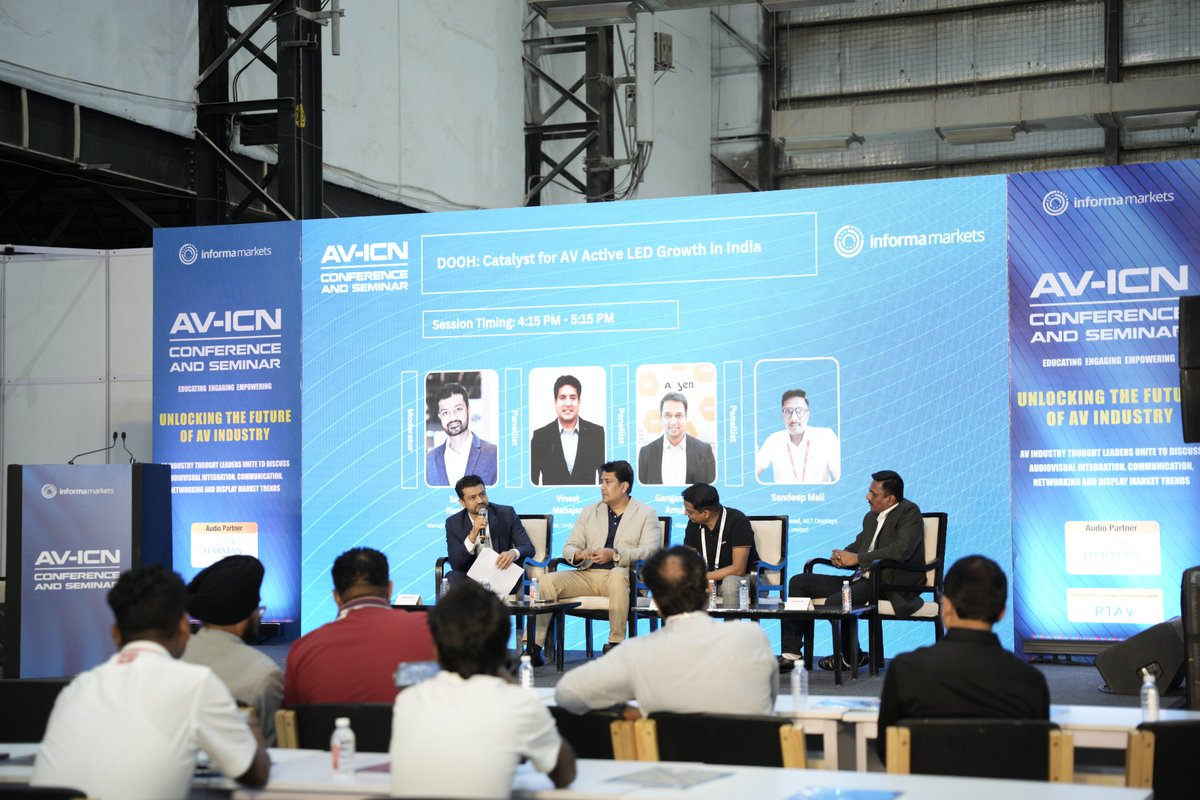 XtremeMediaIn's tweet image. Great panel at #AVICNExpo2025! Our MD, Mr. Sanket Rambhia, moderated a powerful discussion on how #DOOH is driving #ActiveLED growth in India. Grateful for the platform!

#DigitalOutOfHome #LEDDisplayIndustry #XtremeMedia #MakeInIndia #SanketRambhia