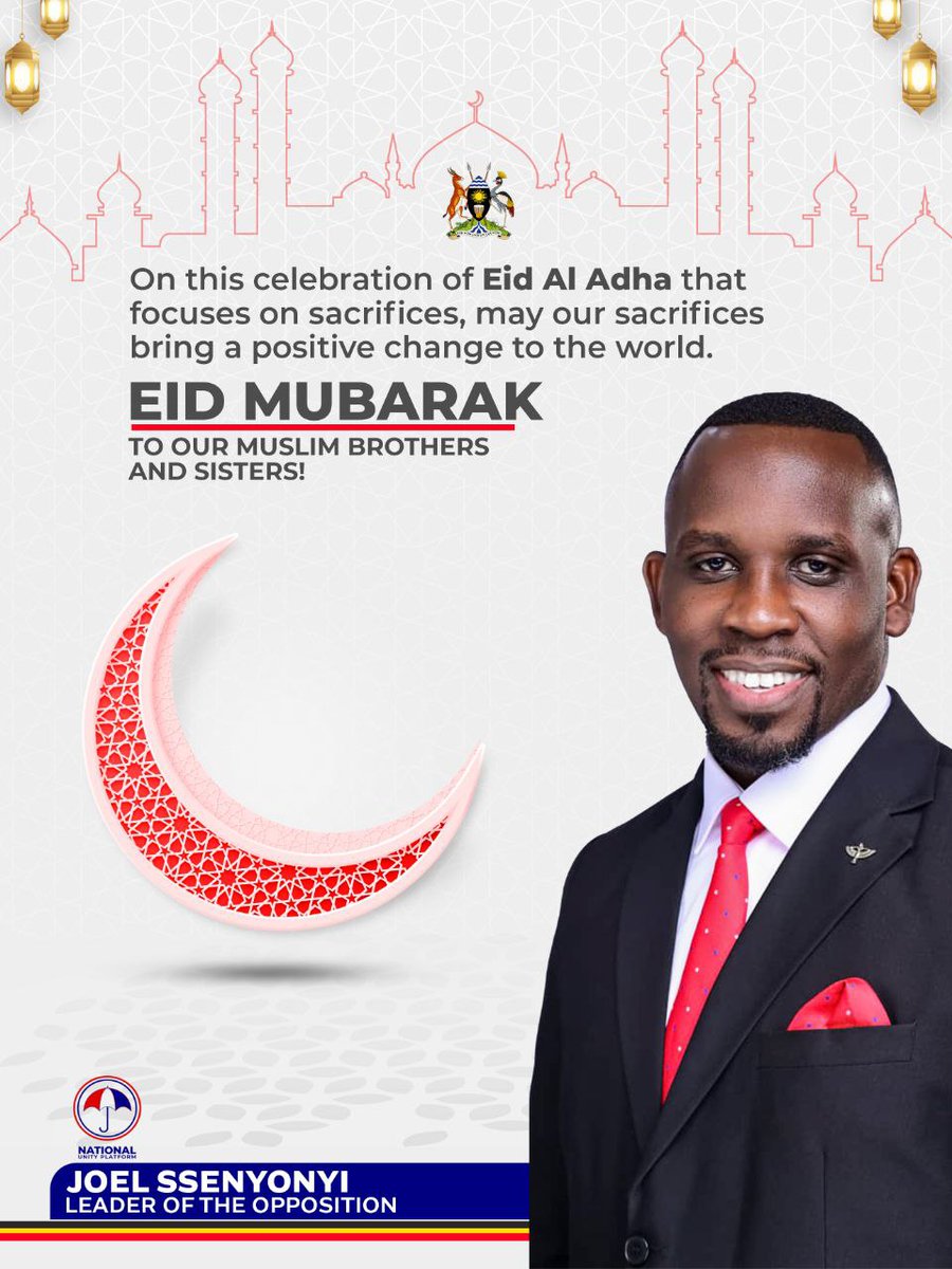 JoelSsenyonyi's tweet image. Eid Al-Adha Mubarak to our Muslim brothers and sisters.