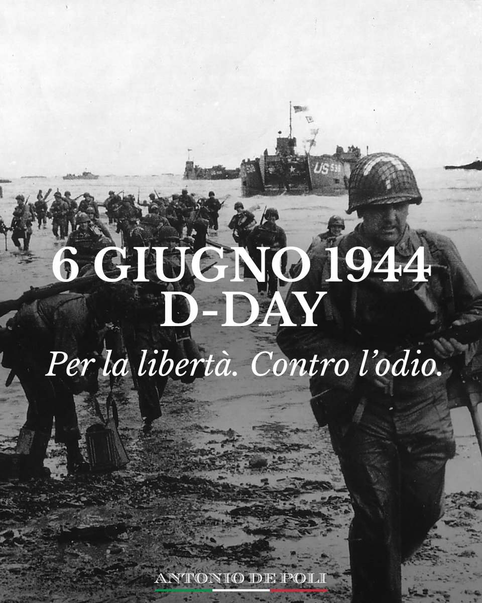 🎖️ 6 giugno 1944 – Sbarco in Normandia
Oggi ricordiamo uno dei momenti più decisivi della storia del Novecento.

All’alba del 6 giugno 1944, oltre 150.000 soldati alleati sbarcarono sulle coste della Normandia. Fu l’inizio della liberazione dell’Europa dal nazifascismo.

Un