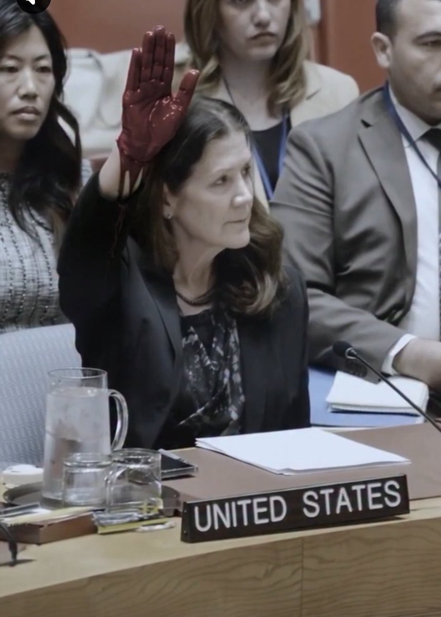 Il rappresentante degli #USA all’#ONU vota come sempre perché #Israele possa continuare il genocidio a #Gaza 
INFAMI PER SEMPRE