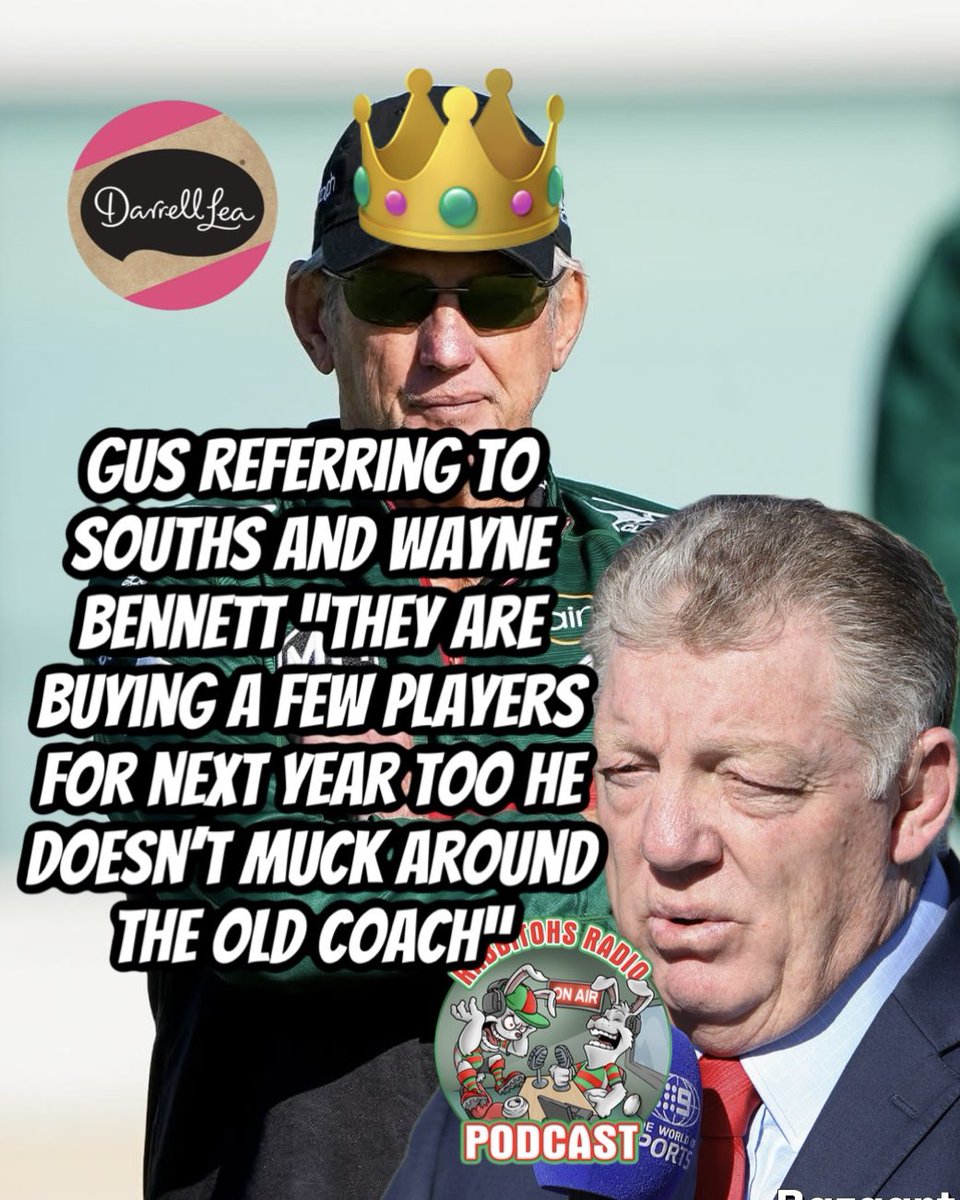 Rabbitohs Radio Podcast (@chapsandbrowny) on Twitter photo Who is Gus referring too??? Who is Gus referring too???