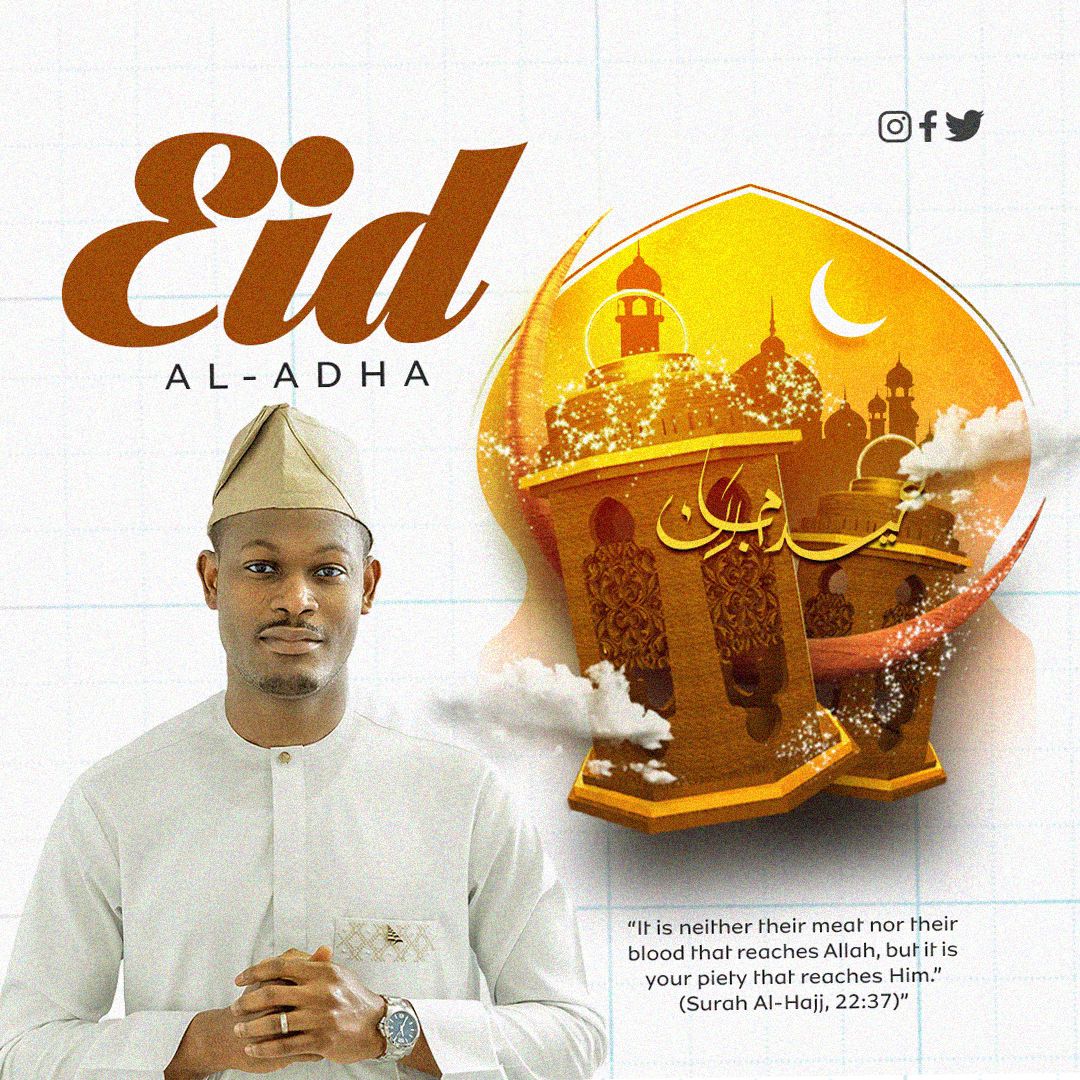 BiodunCoker_'s tweet photo. To all Muslims in Nigeria and across the globe,

On this sacred occasion of *Eid al-Adha*, i extend my warmest greetings and heartfelt prayers to the *Chief Imam of Lagos Central Mosque*, the *Imams of all Ratibi Mosques*, and indeed to the entire Muslim Ummah around the world. https://t.co/KWQqgT9i6O