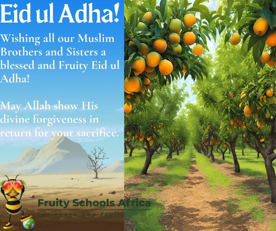 Wishing all our Muslim Brothers and Sisters a blessed and Fruity Eid ul Adha!

May Allah show His divine forgiveness in return for your sacrifice.