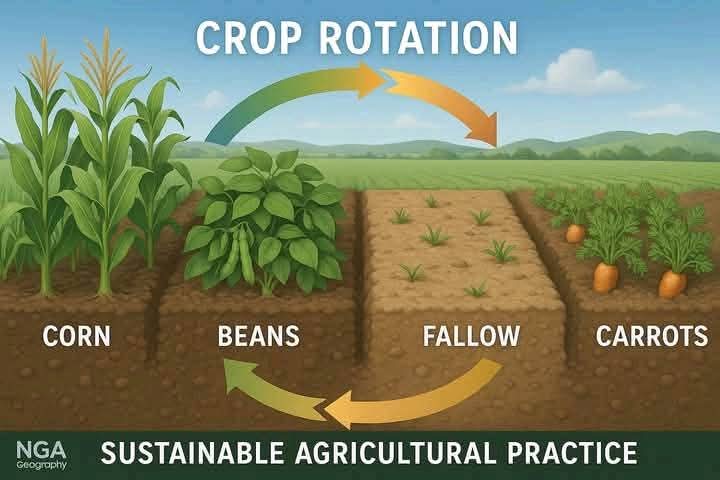JoelOptimist1's tweet photo. Crop rotation = fewer pests, richer soil, better harvests! 🌍💪 #AgroWisdom #RegenerativeAg https://t.co/9y7N53dbpu
