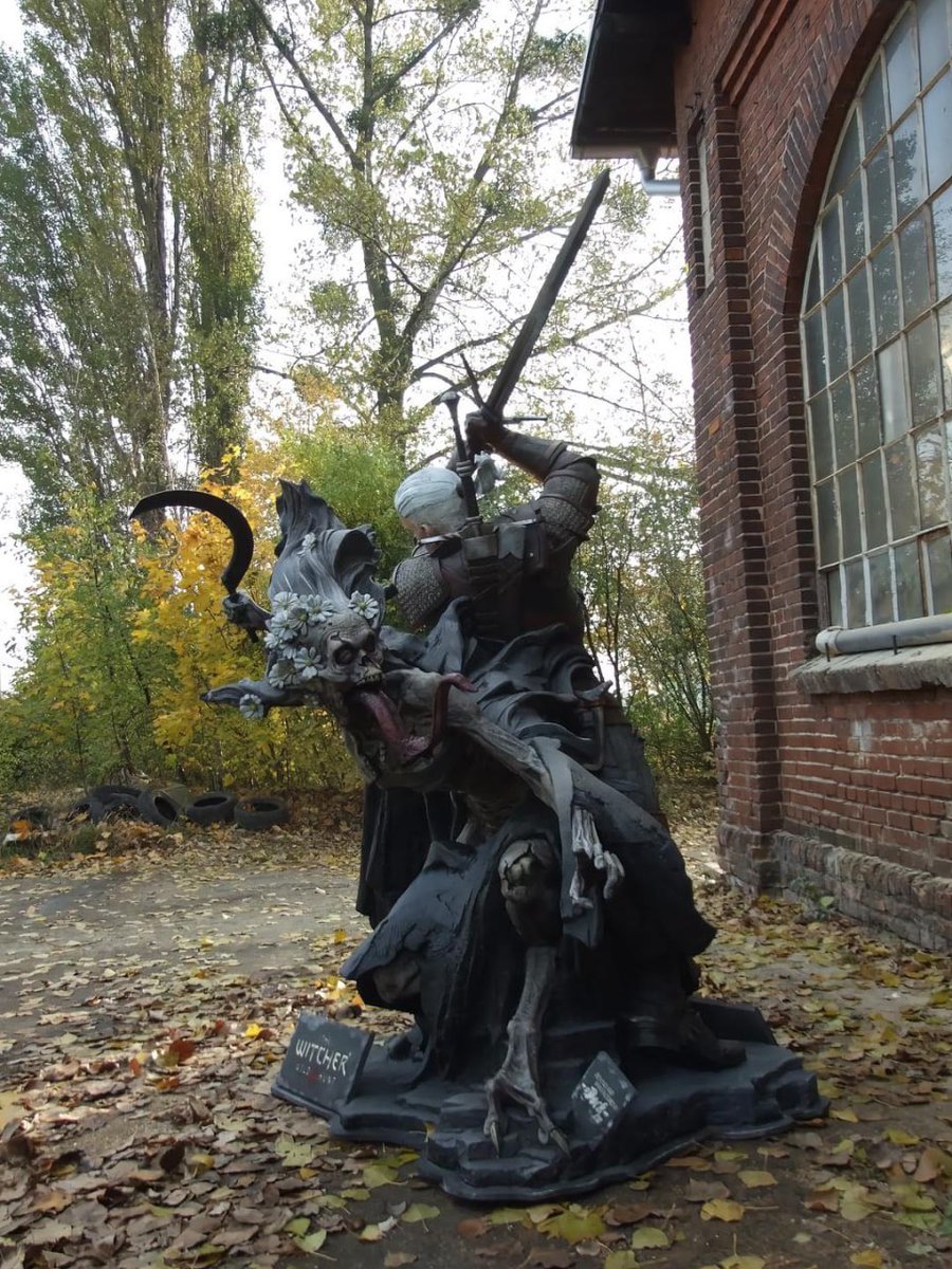 In Gdansk, Poland, you can find an impressive sculpture of Geralt of Rivia.