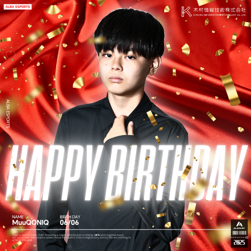 alba_gp1's tweet photo. 🎂HAPPY BIRTDAY | @MuuCONIQ_66🥳
1年間でアジアチャンピオンに4回輝き、
FNCSグランドファイナルで自身最高順位も獲得🏆
上位で常に活躍し続けている期待のPAD選手です🎮
#ALBAEST https://t.co/IC2dmAAkET