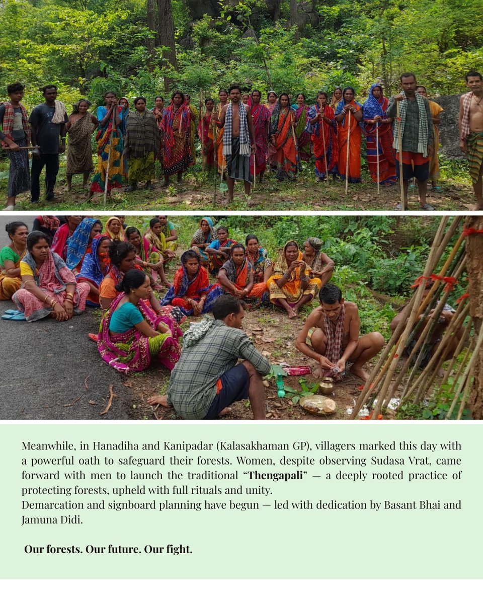 World Environment Day 2025 | Community in Action
Our forests. Our future. Our fight.

#Thengapali #ForestRights #CommunityPower #EnvironmentDay #ProtectNature #SustainableLiving #Odisha