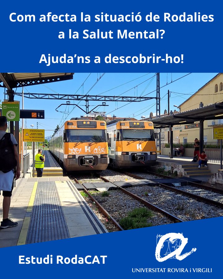 🚆Vols participar en el primer estudi que avaluarà quins efectes té la situació de rodalies en la salut mental dels passatgers? Si tens més de 16 anys i ets resident a Catalunya, usuari del tren o no, digues-hi la teva!

#recercaURV

👉psico.fcep.urv.cat/formularios/Ro…