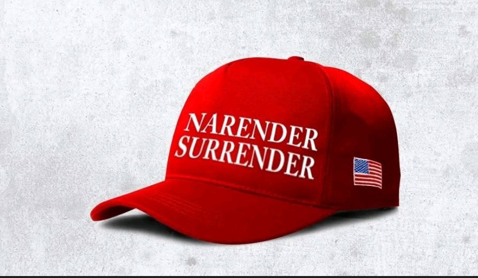 KarnatakaPMC's tweet photo. #NarenderSurrender
#TrumpHat https://t.co/TsmDnfDdaG