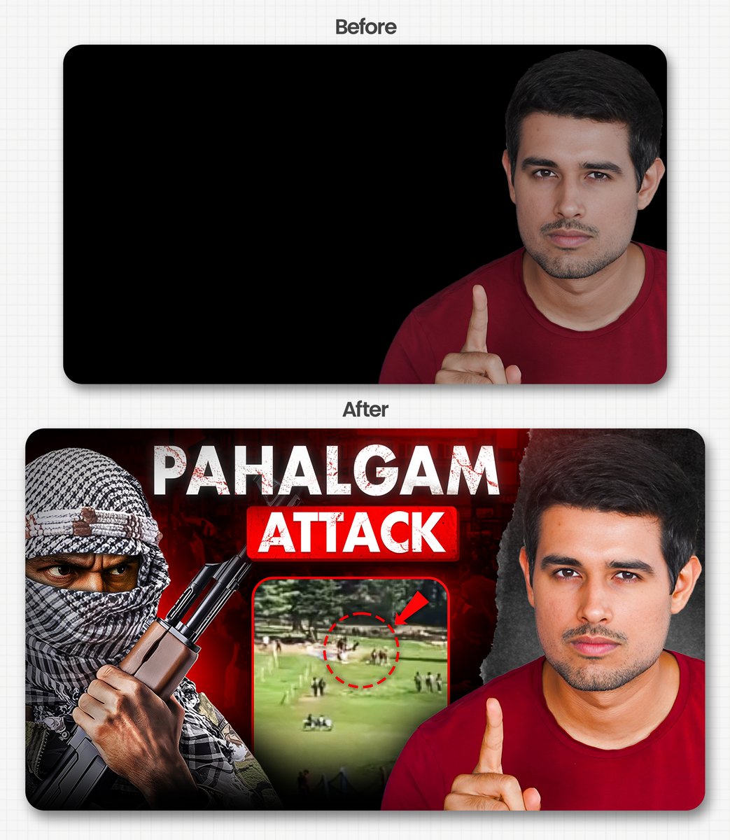 A few months ago, I saw Dhruv Rathee’s IG story looking for a thumbnail designer. I rushed a test—far from perfect, but honest.

2 months later, I’m designing thumbnails for both his channels.

Sometimes, imperfect action opens the right doors.
#GraphicDesign #YouTube #thumbnail