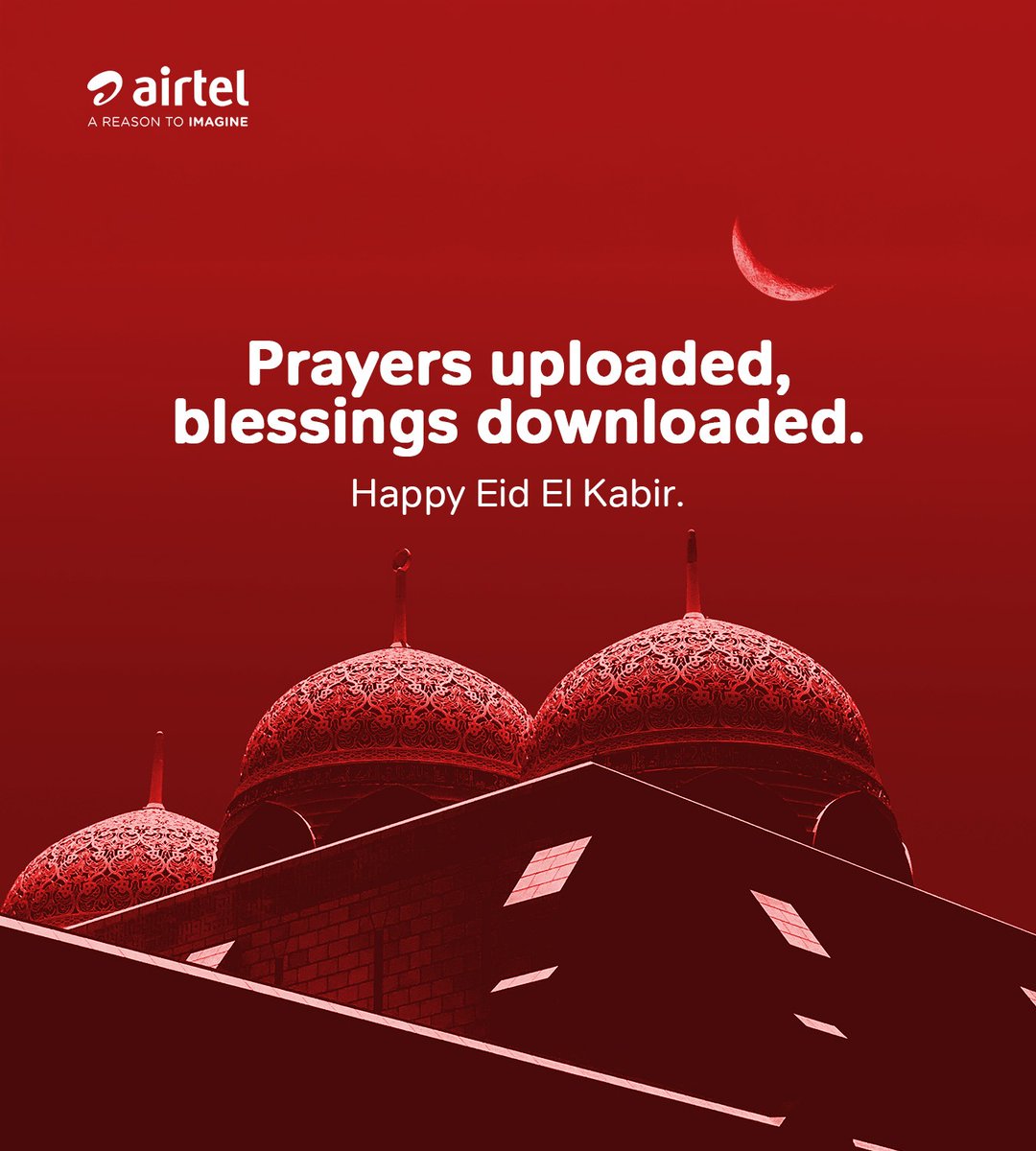 As we celebrate Eid El Kabir, may every prayer be answered and every blessing multiply. May your heart be filled with peace🌙🕌 

#EidElKabir 
#AReasonToImagine