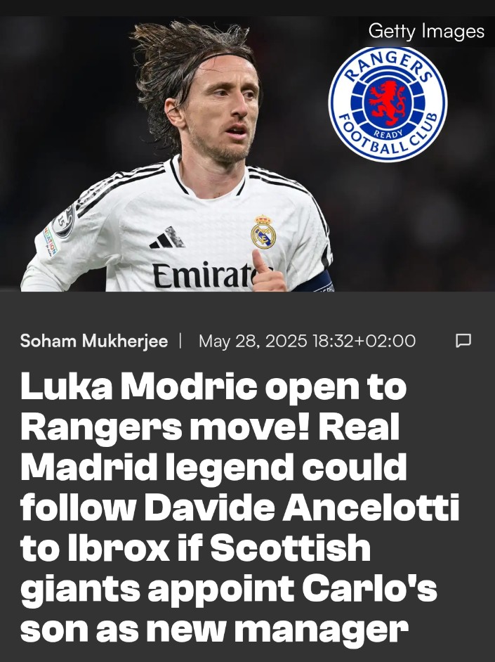 Had a mad dream that Rangers thought they were getting Ancelotti's son and Modric. No more cheese before bedtime 😆😆🧀