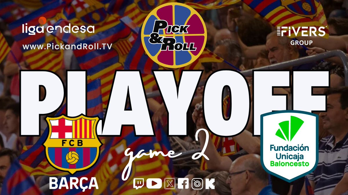 🏀 PICK AND ROLL TV | SalvatoRRR_OMG (@salvatorrr_omg) on Twitter photo 🏀 PLAYOFF <a href="/ACBCOM/">Liga Endesa</a> GAME 2
<a href="/FCBbasket/">Barça Basket</a> vs <a href="/unicajaCB/">UnicajaCB</a>
⏰ A partir de las 18:30h en PickandRollTV:
🎥 Conexión Palau
🔎 Previo
🗣 Narración
🎙 RdP Post Partido
✍ pickandroll.tv/el-barca-busca…
📺 Vívelo con nosotros en:
🔴 youtube.com/pickandrolltv
🟣 twitch.com/pickandrolltv
🟢 🏀 PLAYOFF <a href="/ACBCOM/">Liga Endesa</a> GAME 2
<a href="/FCBbasket/">Barça Basket</a> vs <a href="/unicajaCB/">UnicajaCB</a>
⏰ A partir de las 18:30h en PickandRollTV:
🎥 Conexión Palau
🔎 Previo
🗣 Narración
🎙 RdP Post Partido
✍ pickandroll.tv/el-barca-busca…
📺 Vívelo con nosotros en:
🔴 youtube.com/pickandrolltv
🟣 twitch.com/pickandrolltv
🟢