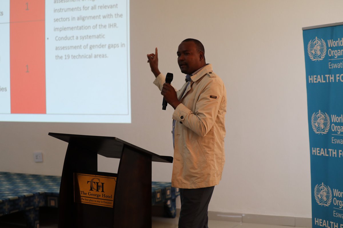 WEswatini's tweet image. Today, the 2024 #Eswatini JEE results were disseminated to stakeholders ahead of the development of the National Action Plan for Health Security. #WHO led the JEE, to assess Eswatini's capacities and capabilities to prevent, detect and respond to public health threats.