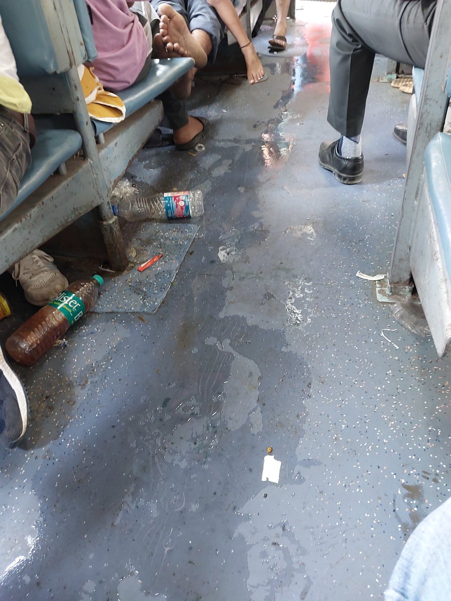 addoaditya's tweet photo. @RailMinIndia Train no 15632, uts-2X7LE3F0CH, Mobile-9336991989.
Dirty water from washroom comes inside the general coach (coach position 2-3 coaches from engine), photo is attached, please cleared the washroom on immediate basis. https://t.co/E1LrC6hunI