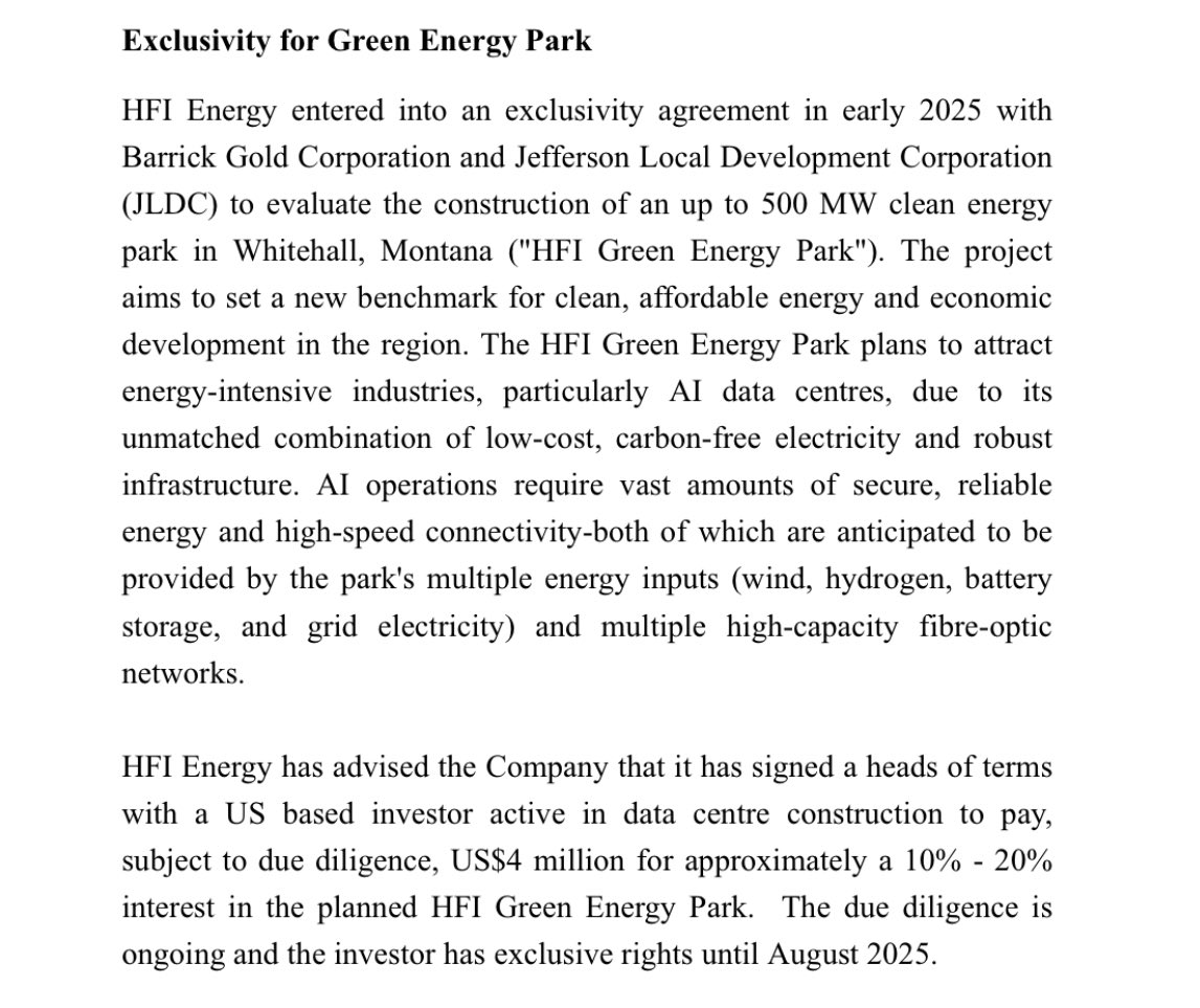 BigGibUK's tweet image. #HFI 🚨 RNS 🚨 (currently suspended until end of June on Aquis) £900k market cap!

HFI IP Holdings has signed a Licence Agreement with HFI Energy for exclusive US commercialisation rights of its next-gen wind-to-hydrogen system.

🔹 $2M licence fee agreed (first $1M to fund