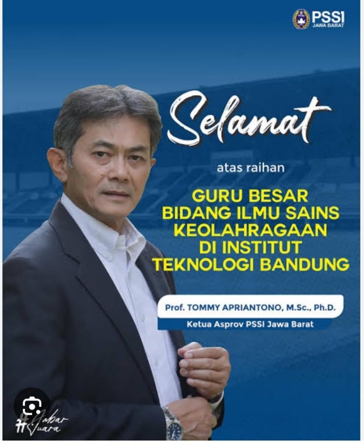 Bisa kita bayangkan bagaimana "situasinya". Sosok expert spt Prof Tommy begini bisa "tidak diminati" oleh para VOTER, tidak terpilih dalam pemilihan Exco PSSI dlm kongres pemilihan 2023.