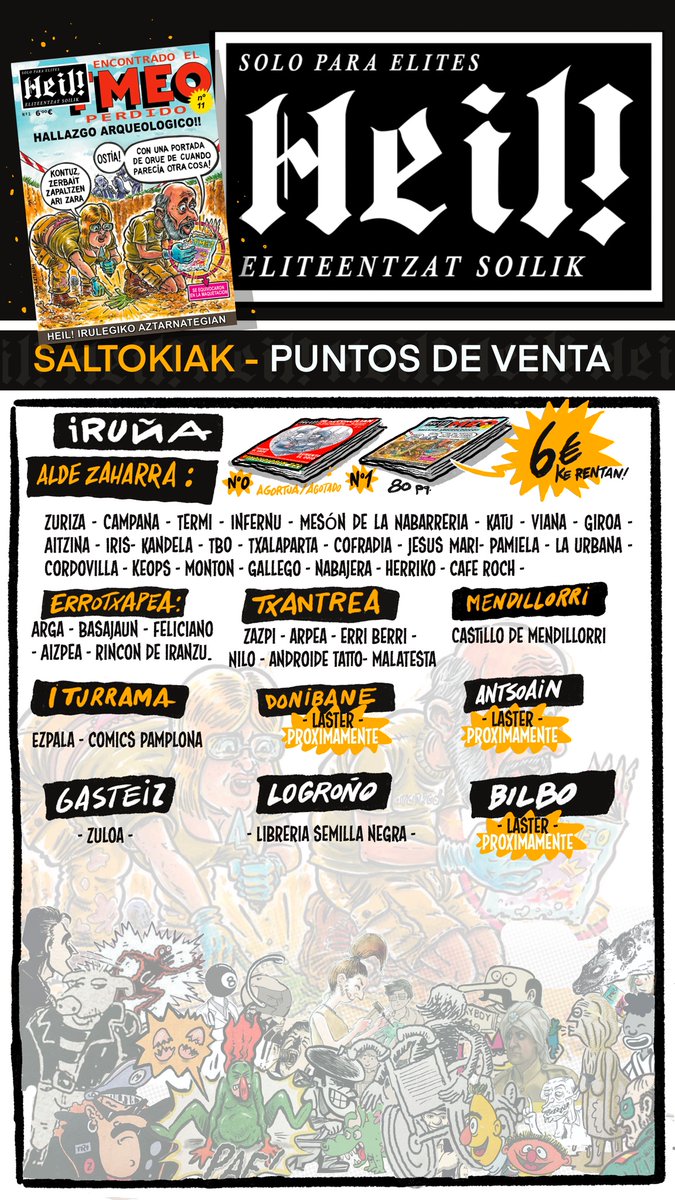 Askok galdetu diguzue: BAI, ari gara Heil! Fantzinea banatzen, poliki-poliki. Laster berrituko dugu zerrenda.