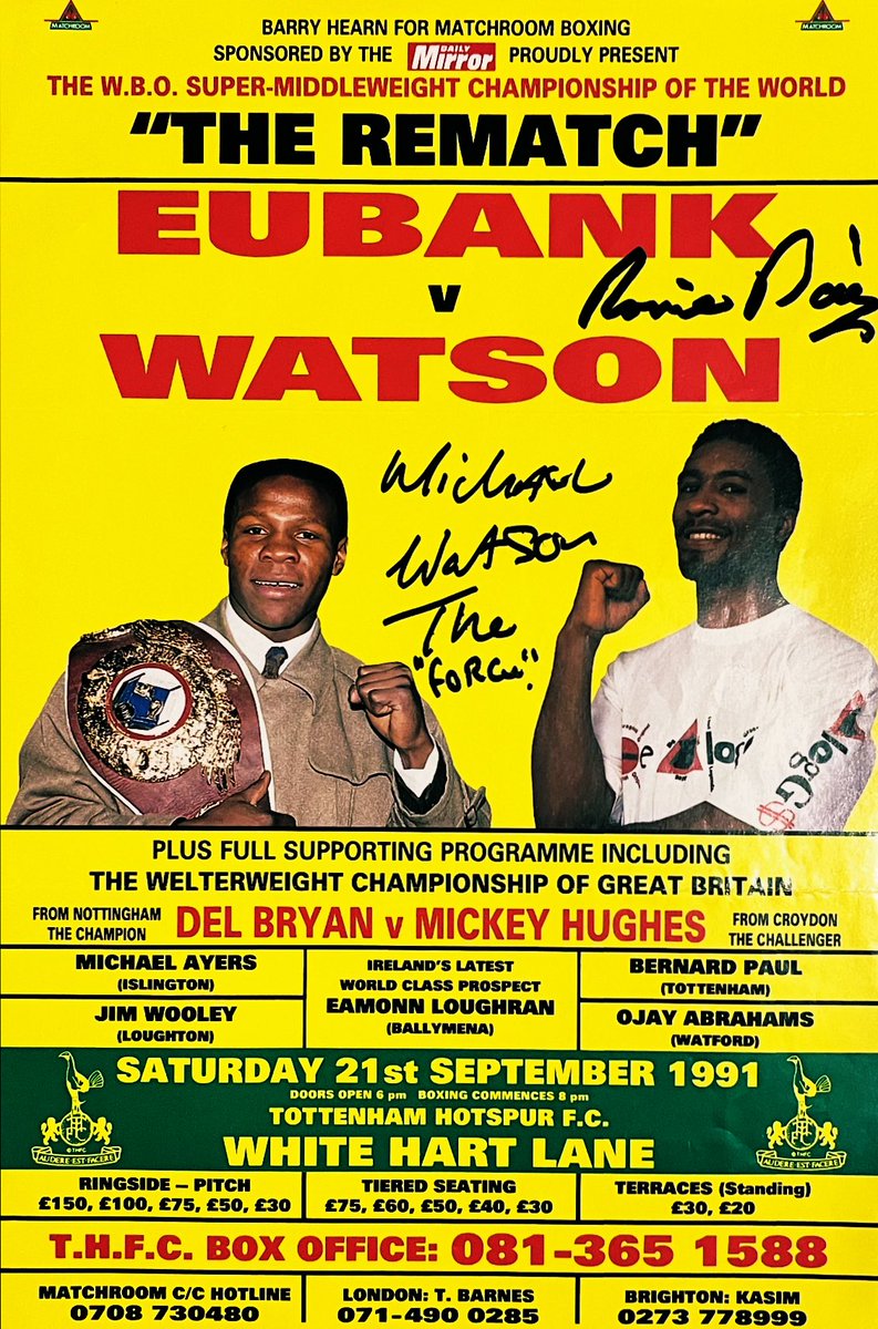 Ronnie Davies kindly signed this for me a few weeks ago, just need to get Eubank on there now before framing 🥊