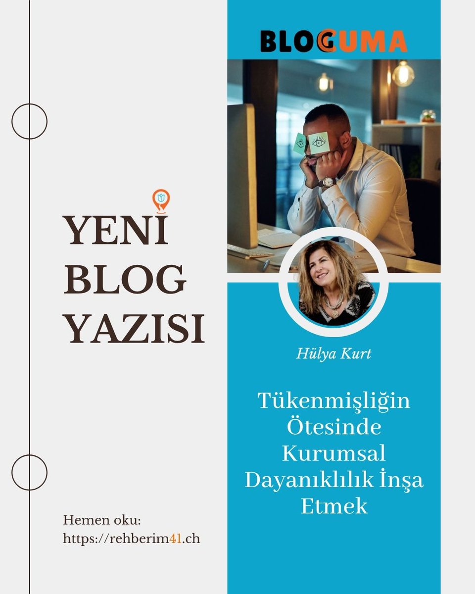 Gelin, çoğu zaman dillendirilmeyen ama bir noktada hissedilen, gözlemlenen ya da bastırılmaya çalışılan bir konudan bahsedelim: Tükenmişlik. [Yazının devamı web sitemizde]

🚩Tükenmişliğin Ötesinde Kurumsal Dayanıklılık İnşa Etmek
✍🏻Hülya Kurt
✅Her hafta yeni bir yazı!

#İsviçre